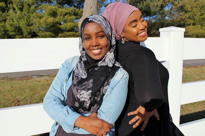 The photographers Asia Nuur, left, and Faduma Hasan [Qorsho Hassan/photo courtesy of the Dublin Arts Council.
